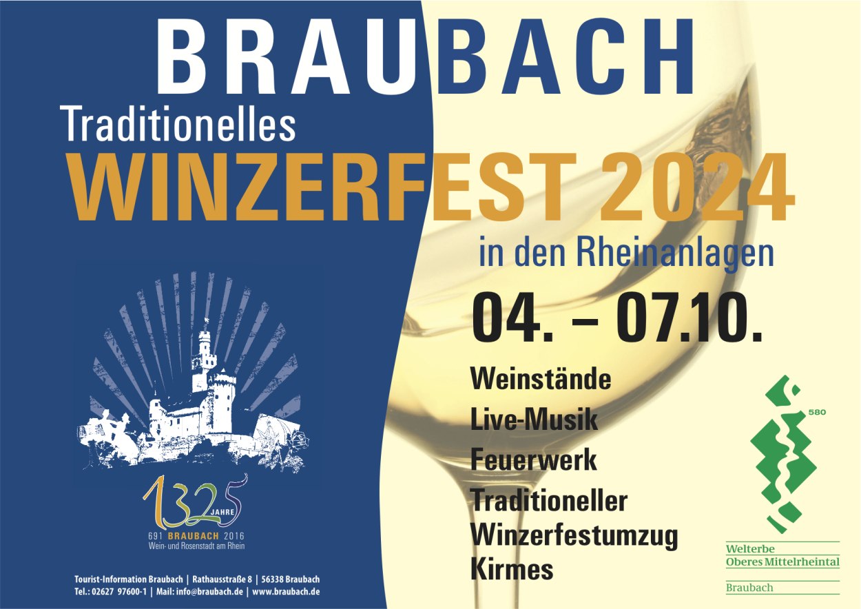 2024_Winzerfest Banner | © Tourist-Information Braubach