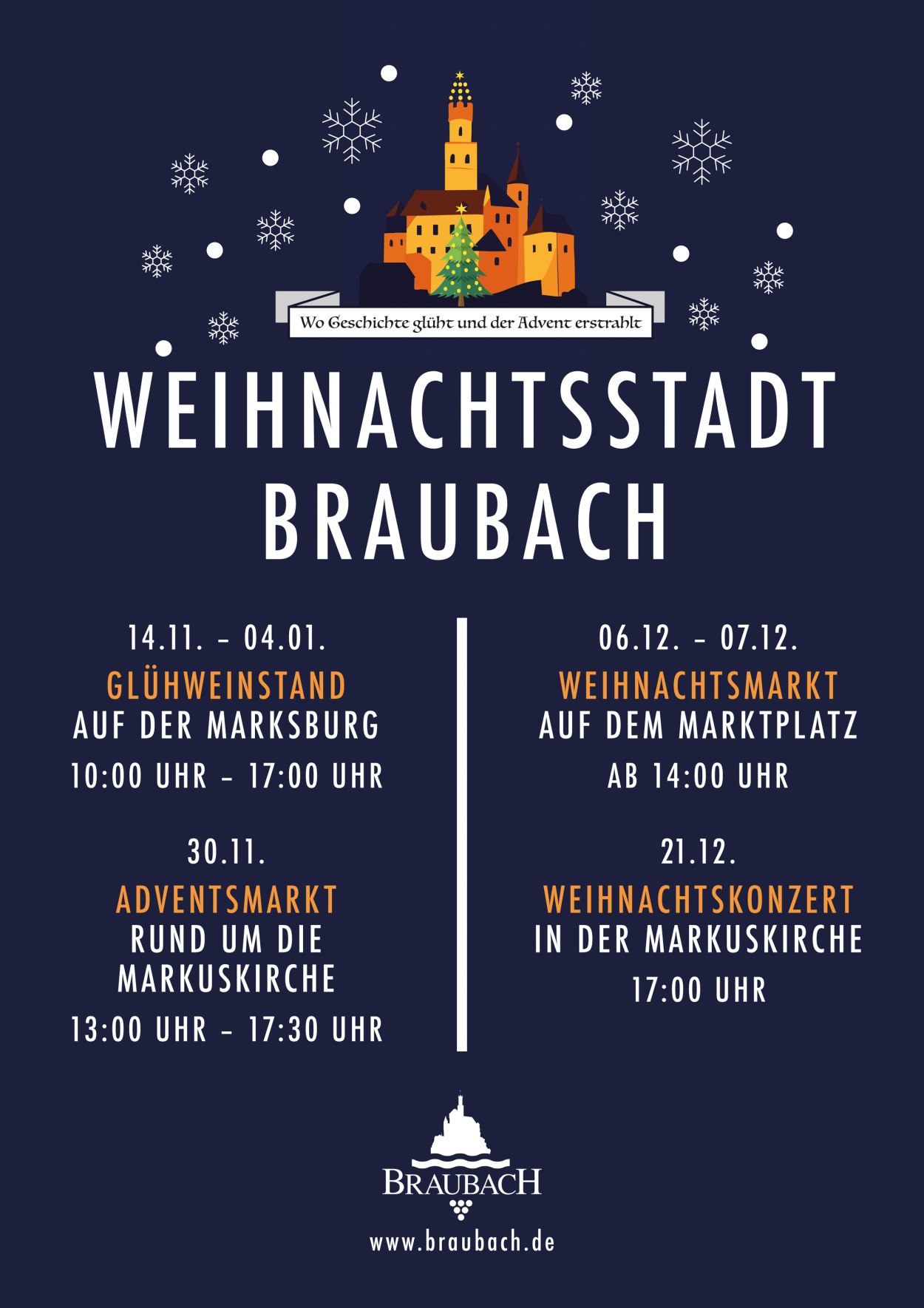 Plakat Weihnachtsstadt Braubach | © Tourist-Information Braubach