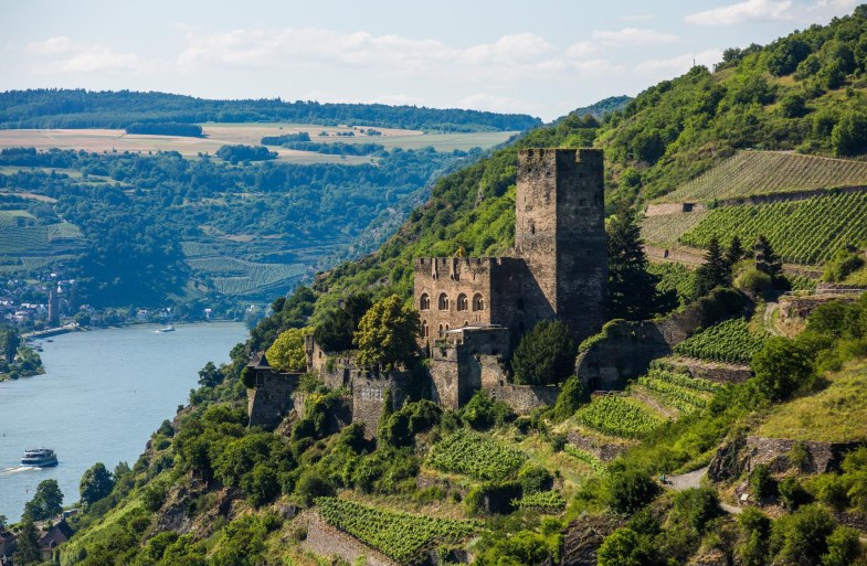 Burg Gutenfels inmitten der Weinberge | © Henry Tornow/Romantischer Rhein Tourismus GmbH