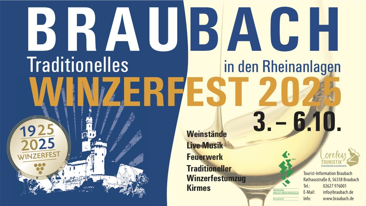 Winzerfest Banner 2025 | © Stadt Braubach