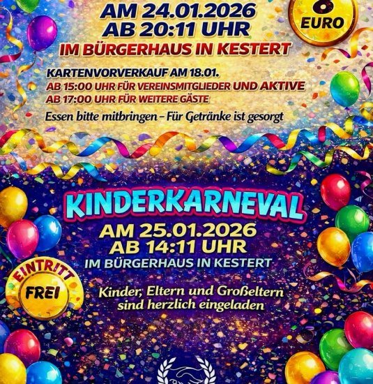 Kinderkarneval_Kestert | &copy; Verein Geselligkeit Kestert