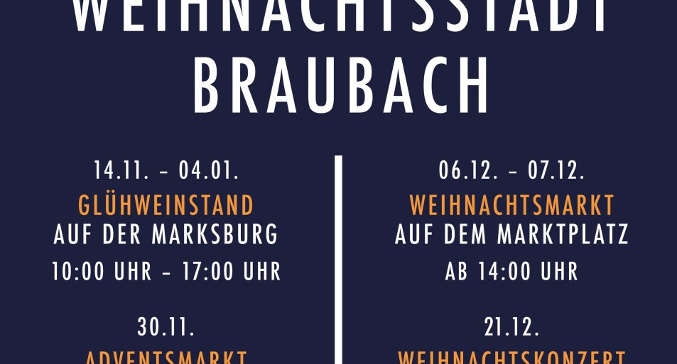 Plakat Weihnachtsstadt Braubach | © Tourist-Information Braubach
