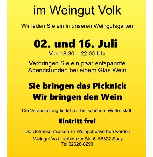 Plakat | &copy; Weingut Volk