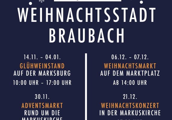 Plakat Weihnachtsstadt Braubach | &copy; Tourist-Information Braubach