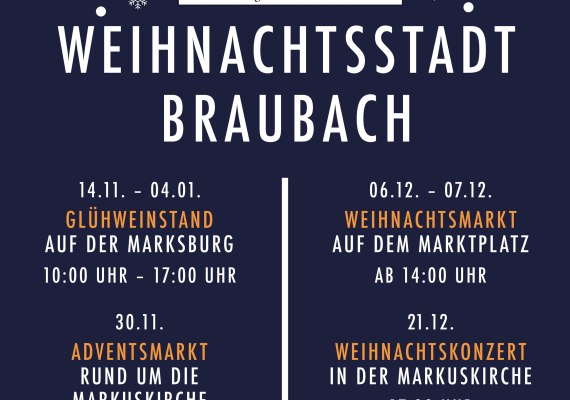 Plakat Weihnachtsstadt Braubach | © Tourist-Information Braubach Plakat Weihnachtsstadt Braubach | © Tourist-Information Braubach