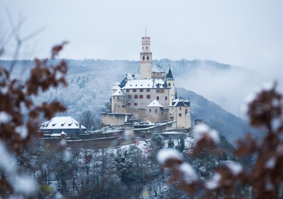 Marksburg im Winter | © Henry Tornow/Romantischer Rhein Tourismus GmbH