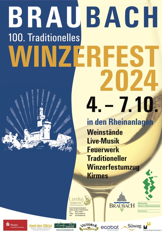 Winzerfest Plakat 2024 | © Stadt Braubach