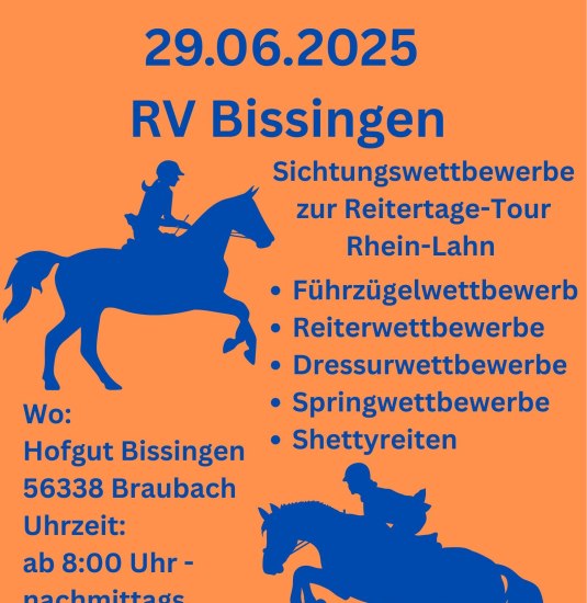 Plakat Reitertag | © Reiterverein Bissingen eV Braubach