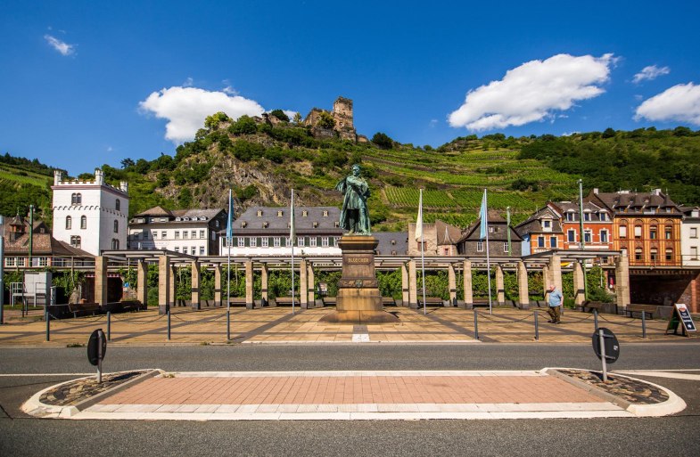 Kaub mit Blücherdenkmal | © Henry Tornow/Romantischer Rhein Tourismus GmbH