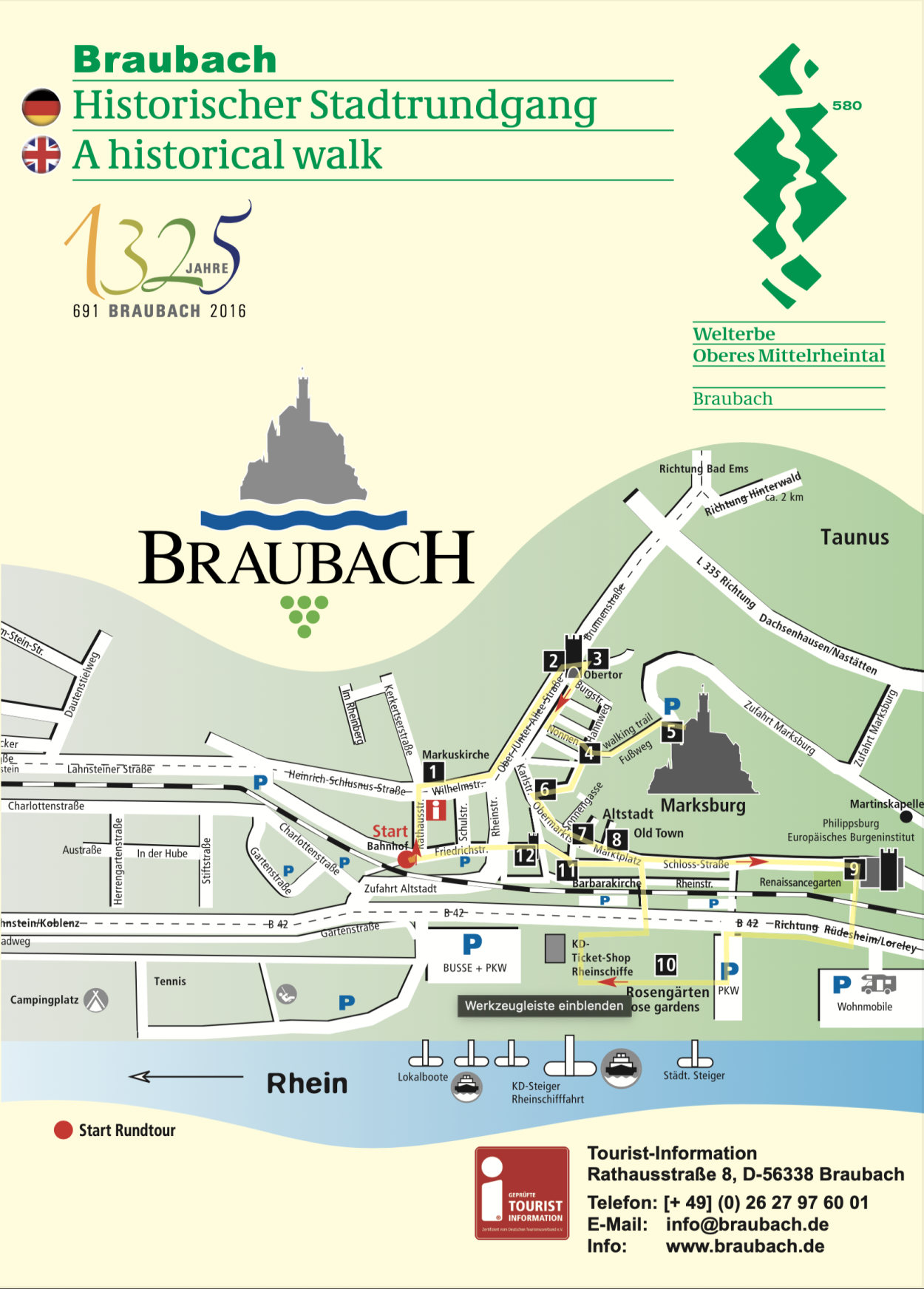 Stadtplan | © Stadt Braubach