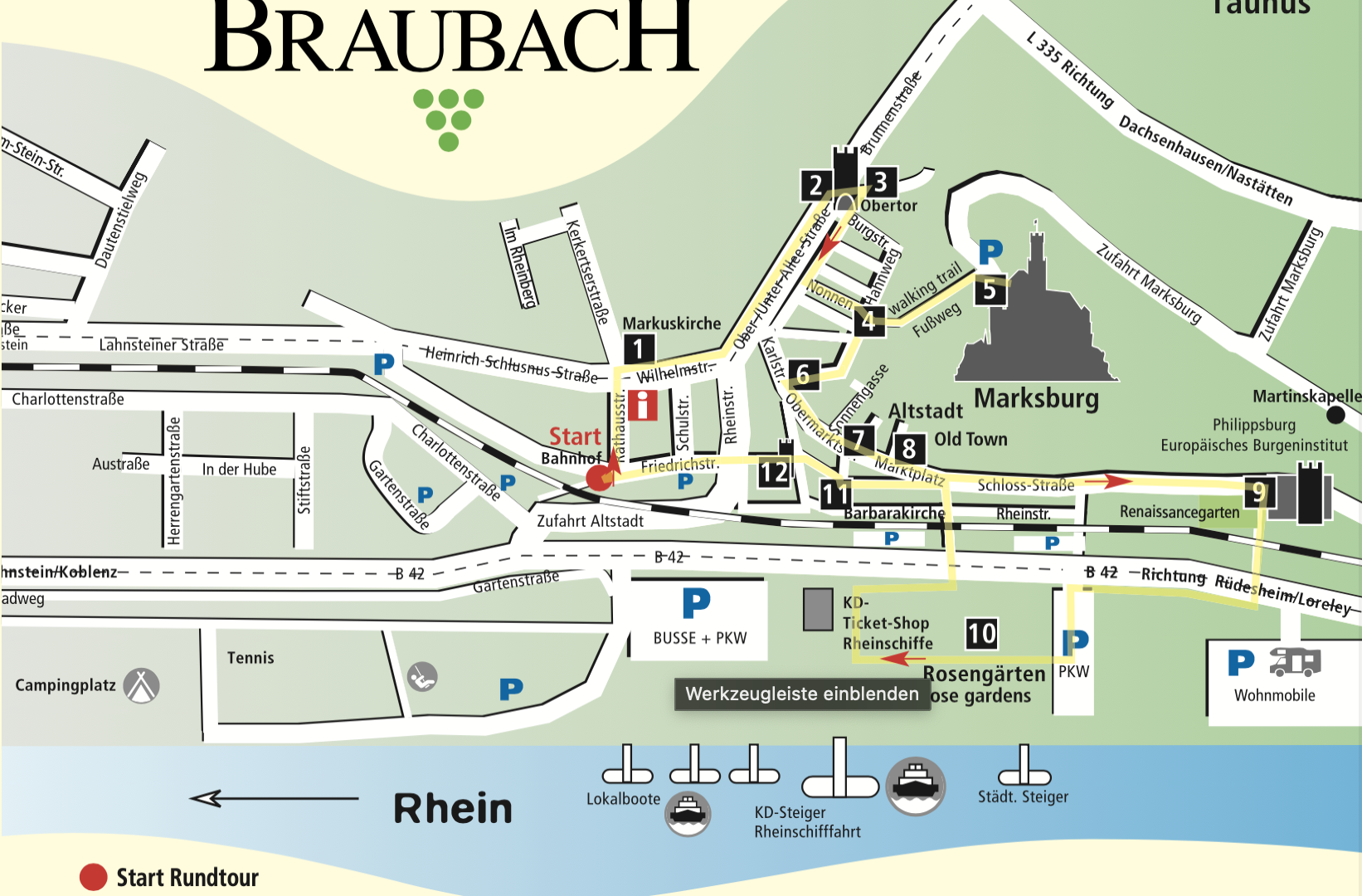 Stadtplan | © Stadt Braubach